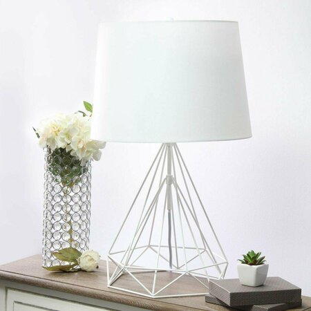 STAR BRITE Elegant Designs Wired Metal Table Lamp, White Matte ST2751442